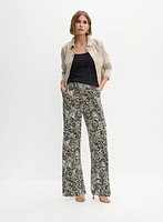 Veste en jean et pantalon à motif abstrait