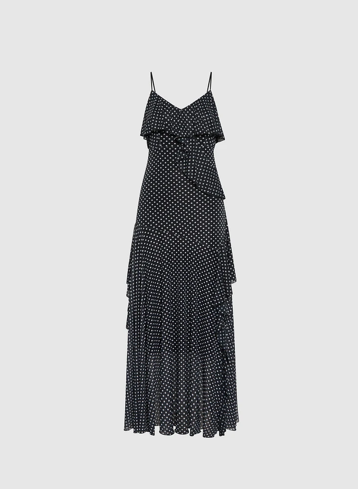 Robe à pois en chiffon