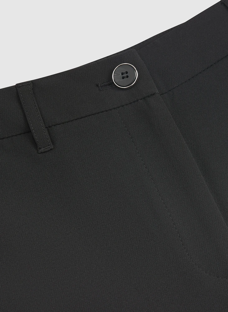 Cuffed Straight-Leg Pants