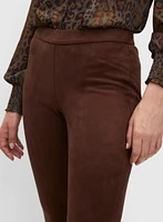 Pantalon étroit en faux suède