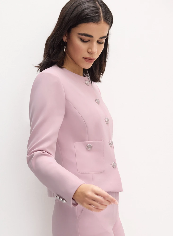 Short Collarless Jacket