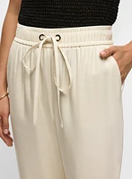 Pantalon droit à taille élastique