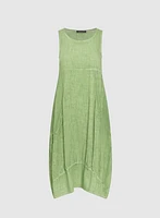 Robe midi en mélange de lin