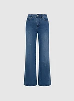 Rhinestone Wide-Leg Jeans