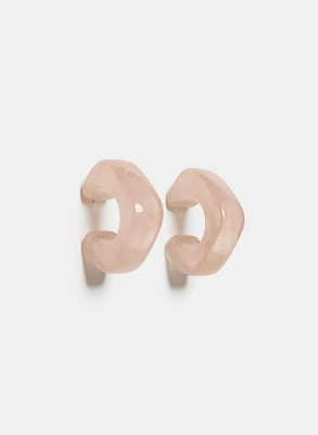 Boucles d'oreilles anneaux marbrés