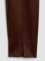 Pantalon étroit en faux suède
