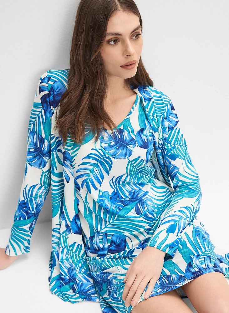 Tropical Robe & Nightgown Set
