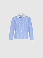 Rhinestone Pinstripe Blouse