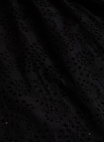 Tiered Eyelet Maxi Skirt