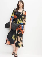 Haut maxi en chiffon imprimé