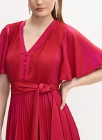 Robe de soirée à effet plissé