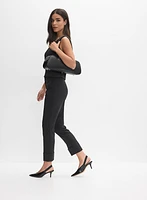 Cuffed Straight-Leg Pants