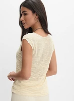 Textured Jacquard Knit Top