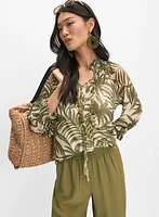 Leaf Print Top