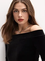 Velvet Off-the-Shoulder Top