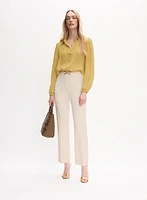 Blouse en satin à ourlet torsad