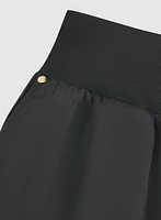 Pantalon large à taille côtelée