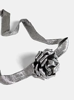 Detachable Flower Brooch Neck Tie