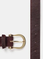 Leather Horseshoe Buckle Belt