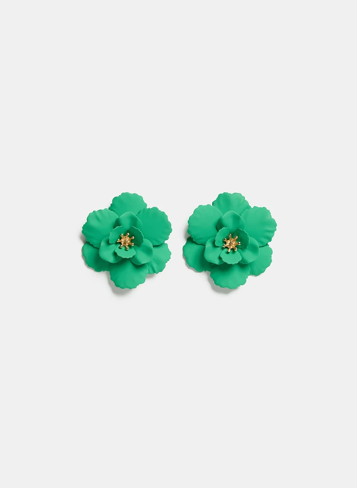 Floral Enamel Earrings
