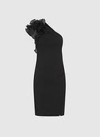 Ruffled One-Shoulder Dress