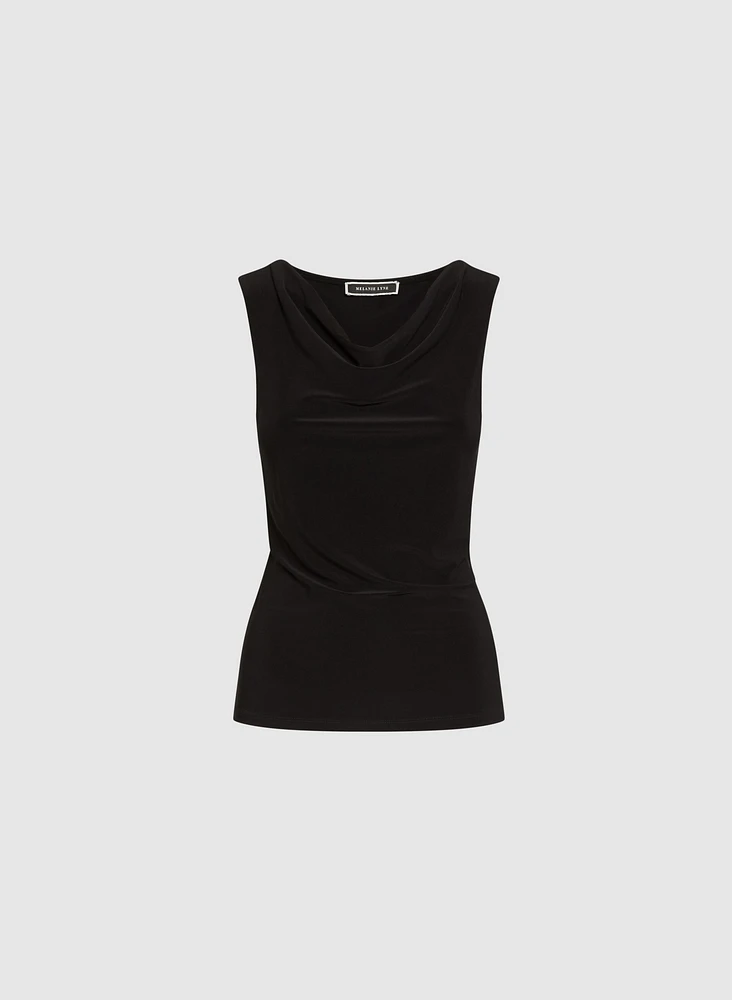 Sleeveless Cowl Neck Top