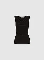 Sleeveless Cowl Neck Top