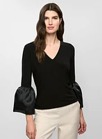 Organza Bell-Cuff Top