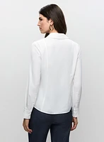 Long Sleeve Button Front Blouse