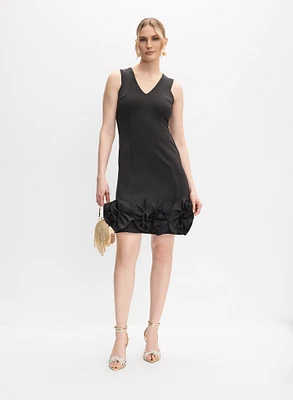 Robe à appliqués floraux