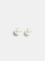 Pearl Back Crystal Stud Earrings