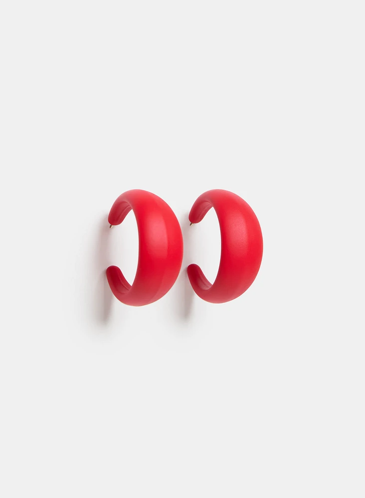 Boucles d'oreilles anneaux en caoutchouc