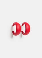 Boucles d'oreilles anneaux en caoutchouc