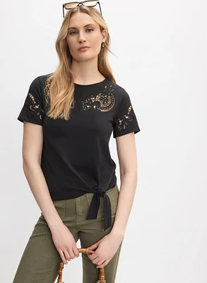 Embroidered Detail T-Shirt