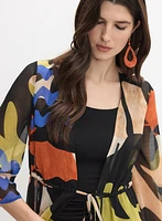 Haut maxi en chiffon imprimé