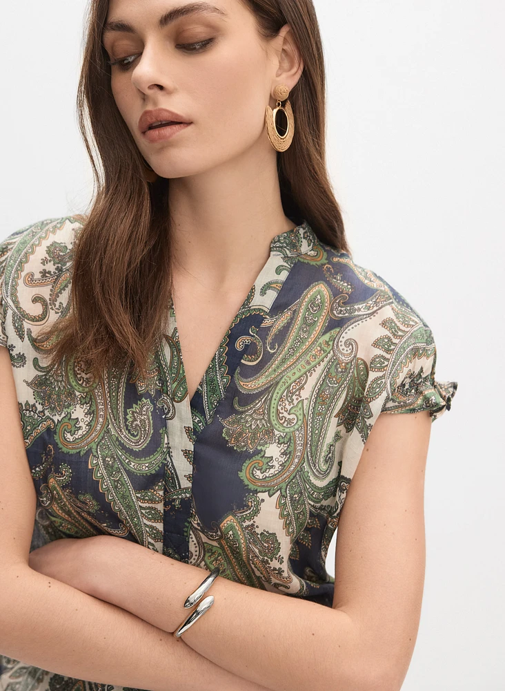 Blouse à motif paisley