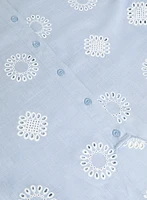 Blouse boutonnée à broderies