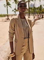 Blazer en lin extensible