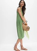 Robe midi en mélange de lin