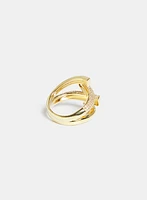 Bague à effet croisé