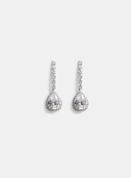 Boucles d'oreilles pendantes à cristaux