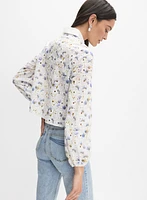 Floral Eyelet Embroidered Blouse