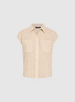Blouse à détails brodés