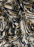 Abstract Print Tie Waist Top