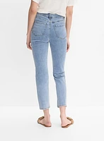 Embroidered Straight-Leg Jeans