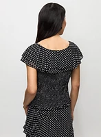 Blouse à pois et volants