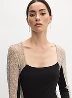 BA Nites - Robe effet transparent à pierres
