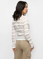 Cardigan en tricot à volants