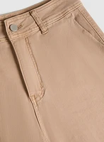 Frayed Hem Wide-Leg Jeans