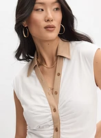 Sleeveless Ruched Top
